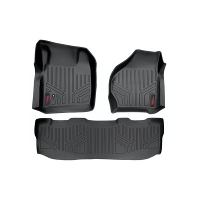 Rough Country Front and Rear Floor Mats (Black) - M-52002